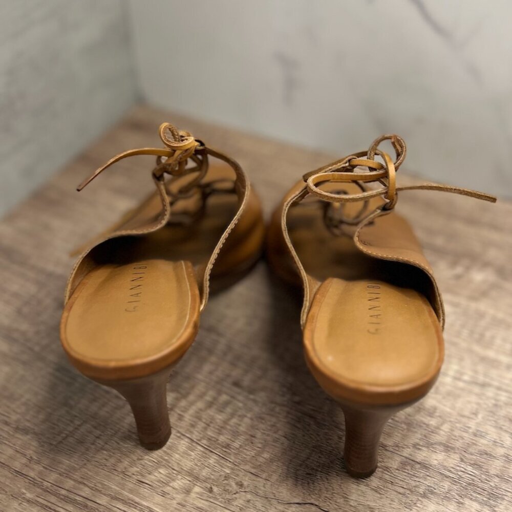 Gianni Bini Brown Lace Up Heel - Picture 7 of 13